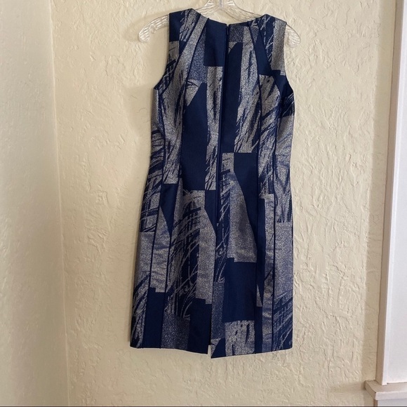 Lafayette 148 New York Delia Prism Jacquard Sheath Dress Abstract Print Size 2 - Picture 8 of 9